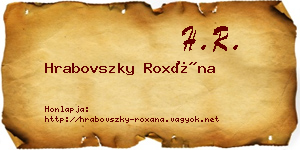 Hrabovszky Roxána névjegykártya