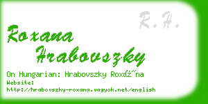 roxana hrabovszky business card